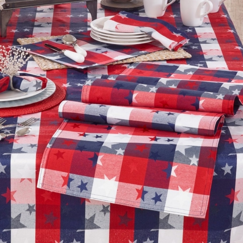 Americana Checkered Table Placemats - set of 4